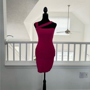 Marciano hot pink bandage mini